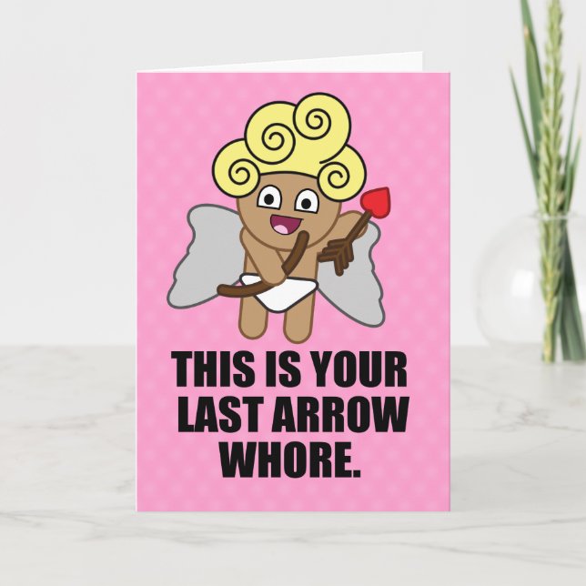 Cartão De Festividades Última flecha de Cupido (Frente)