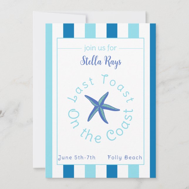 Cartão De Festividades Última torrada no fim de semana da festa de soltei (Frente)