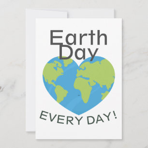 Cartão De Festividades Um Amor Uma Terra, Dia da Terra, Salve Nosso Plane