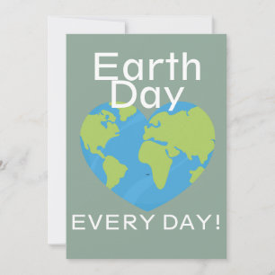 Cartão De Festividades Um Amor Uma Terra, Dia da Terra, Salve Nosso Plane