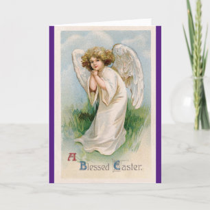 Cartão De Festividades Um Anjo Páscoa Bons