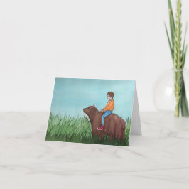 Cartão De Festividades Um belo dia: placa de saudação 4"x5.6"