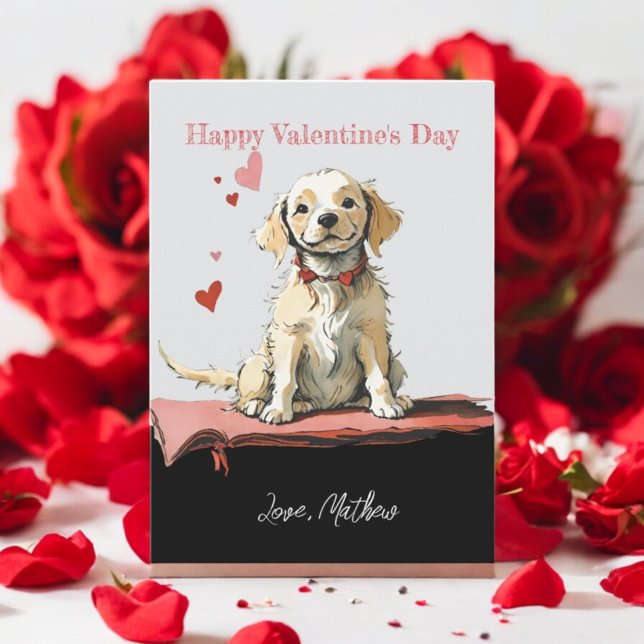 Cartão De Festividades Um cachorrinho fofo (Criador carregado)