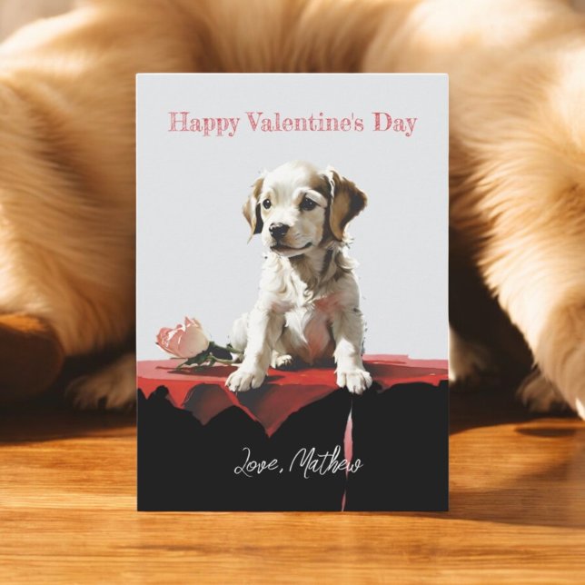 Cartão De Festividades Um cachorrinho fofo (Criador carregado)