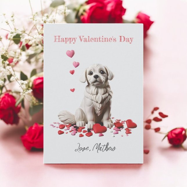 Cartão De Festividades Um cachorrinho fofo (Criador carregado)