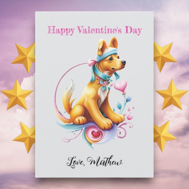 Cartão De Festividades Um cachorrinho fofo (Criador carregado)