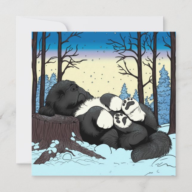 Cartão De Festividades Um cochilo silencioso em Terra Nova (Frente)