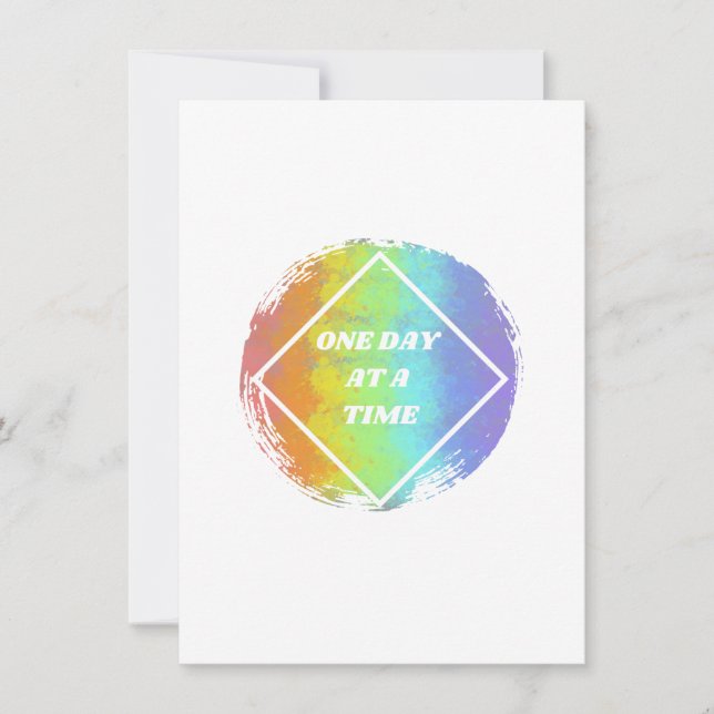 Cartão De Festividades Um Dia De Cada Vez - NA, Narcóticos Anônimos (Frente)