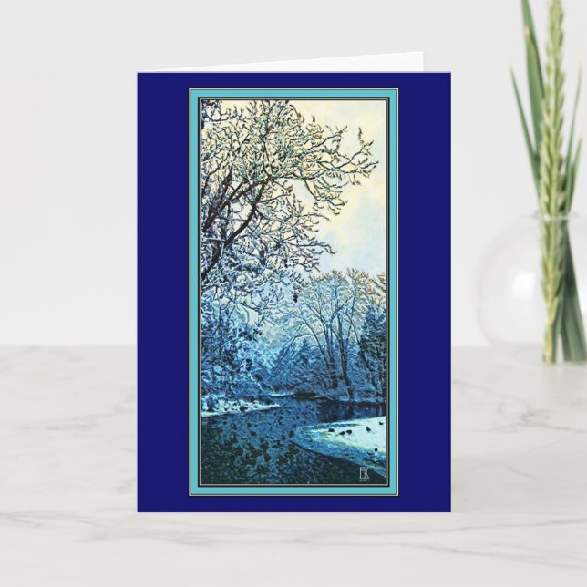 Cartão De Festividades Um dia frio (Frente)