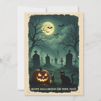 Cartão De Festividades Um encontro noturno no fim do mundo