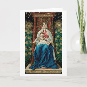 Cartão De Festividades Um Feliz Natal - Mãe e Filho