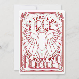 Cartão De Festividades Um Fio de Esperança, O Mundo Cansado se Alegra