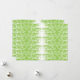 Cartão De Festividades um fundo verde e branco com pequenos pontos