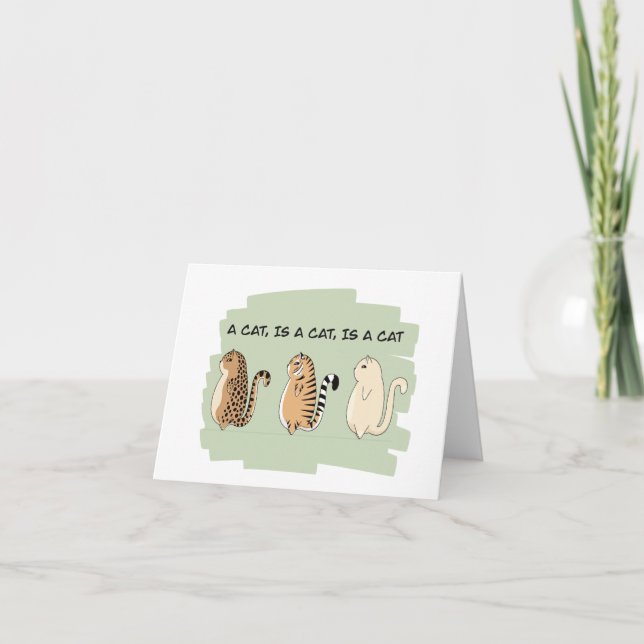 Cartão De Festividades Um Gato Bonito É Um Memória De Gato (Frente)