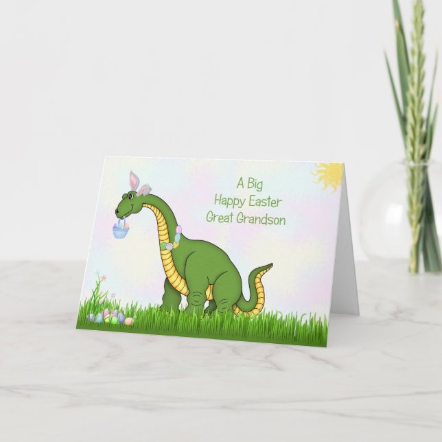 Cartão De Festividades Um grande Felz pascoa, Excelente neto (Frente)