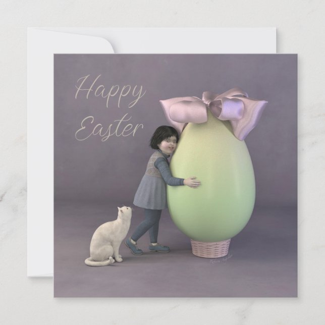 Cartão De Festividades Um Grande Ovo (Frente)