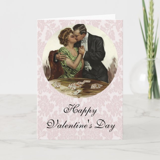 Cartão De Festividades Um jogo dos corações (Frente)