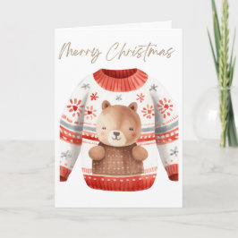 Cartão De Festividades Um Jumper de Natal Louco