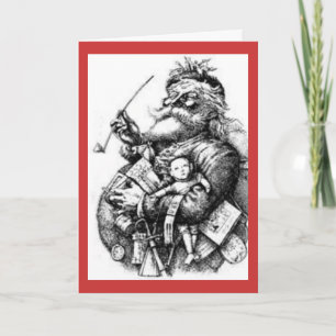 Cartão De Festividades Um Natal antiquado