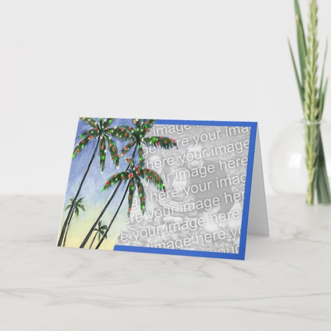 Cartão De Festividades Um Natal Costeiro (Frente)