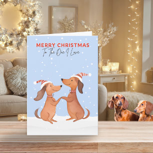 Cartão De Festividades Um Natal Feliz Dachshunds Salsicha Cachorros que E