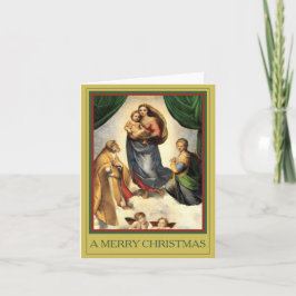 Cartão De Festividades Um NATAL FELIZ Raphael Madonna e Cristo