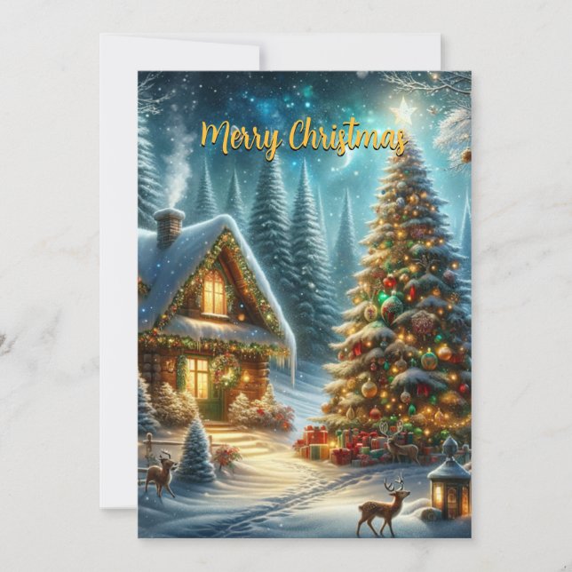 Cartão De Festividades Um Natal gelado (Frente)