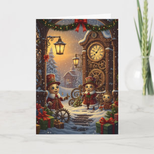 Cartão De Festividades Um Natal Mecânico