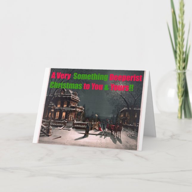 Cartão De Festividades Um Natal Muito Deperante (Frente)