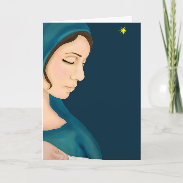 Cartão De Festividades Um Natal sagrado (Frente)