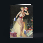 Cartão De Festividades Um pino para o Natal<br><div class="desc">Um pino para o Natal</div>