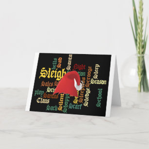 Cartão De Festividades Um presente de Natal Tenha um belo dia e uma noite