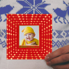Cartão De Festividades Um quadrado simples e moderno com uma foto