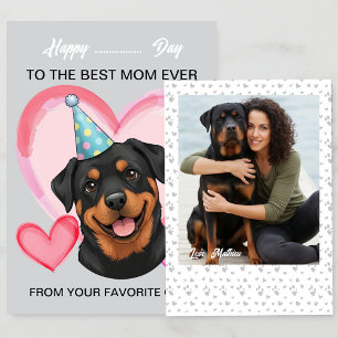 Cartão De Festividades Um Rottweiler fofo em uma ocasião especial para a