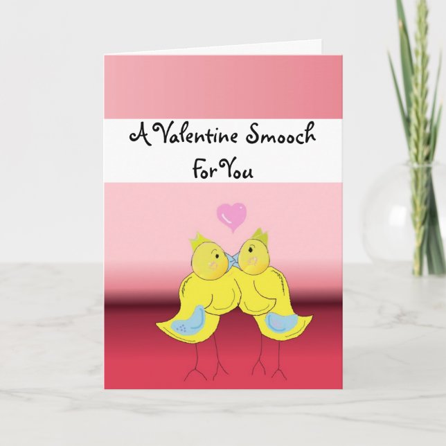 Cartão De Festividades Um Smooch dos namorados (Frente)