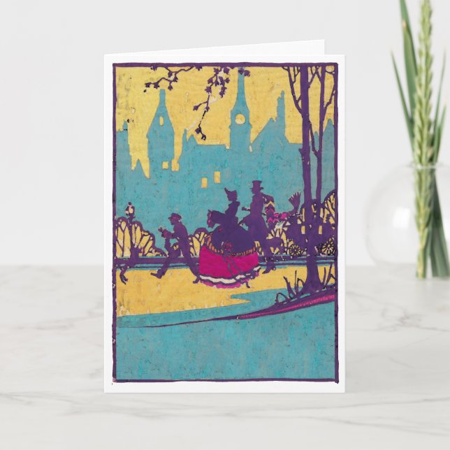 Cartão De Festividades Um Stroll Through the Park (Frente)