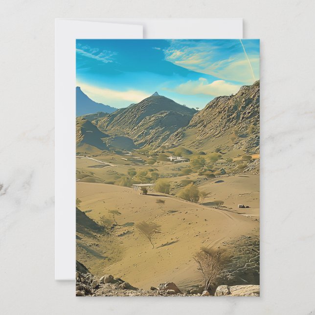 Cartão De Festividades Um vale do deserto sereno (Frente)