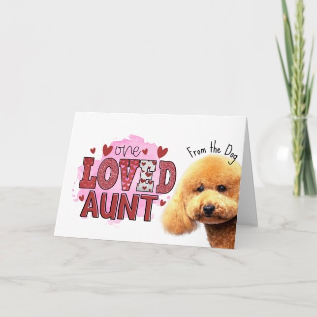 Cartão De Festividades Uma amada tia....Cartão do Dia das Mães do cachorr (Frente)