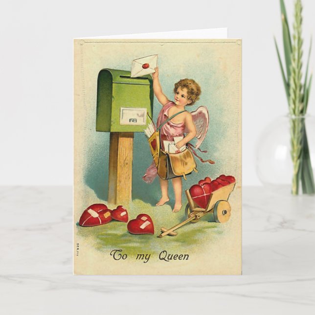 Cartão De Festividades Uma carta para a minha rainha (Frente)