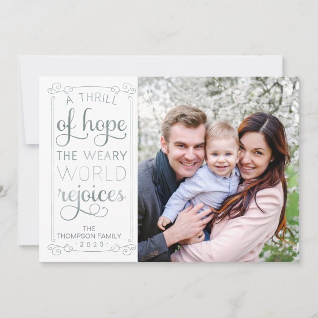 Cartão De Festividades Uma emoção pelo mundo cansado da esperança se dive (Frente)