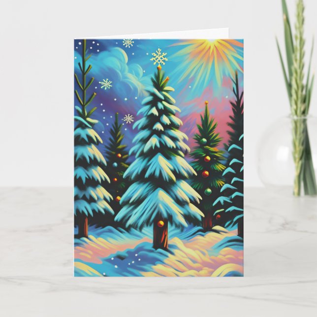 Cartão De Festividades Uma Estrela de Natal (Frente)