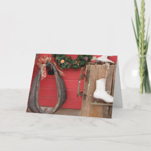 Cartão De Festividades Uma Exibição de Natal Ocidental