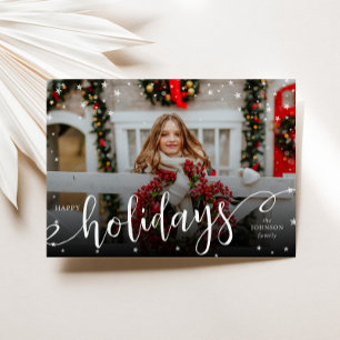 Cartão De Festividades Uma Foto Estrelas Moderno Clássico Feliz