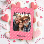 Cartão De Festividades Uma Foto Geométrica Rosa Espictante Moderna<br><div class="desc">Moderno Spicy Pink Geométrico com uma fotografia. Personalize-o com seus detalhes.</div>