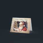 Cartão De Festividades Uma lista para Papais noeis<br><div class="desc">Uma lista para o Cartão de Natal de Papais noeis - uma linda imagem aquática de Papais noeis lendo uma lista de "gostariam" de uma criança para o Natal. Há uma árvore de Natal no fundo. Na frente do cartão, há a mensagem Feliz Natal (nome), que é totalmente personalizável e...</div>