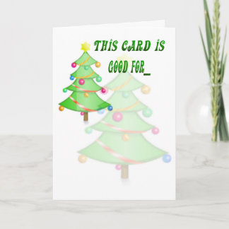 Cartão De Festividades Uma massagem Card_head prometida de Natal