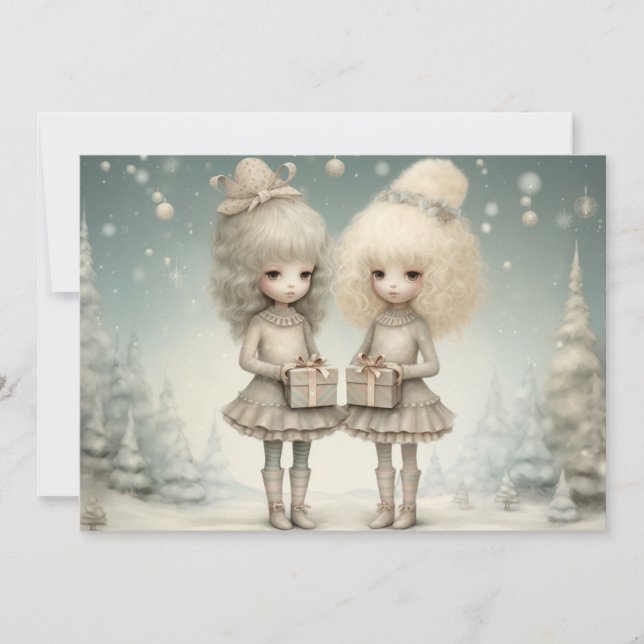 Cartão De Festividades Uma mensagem de Natal animada (Frente)