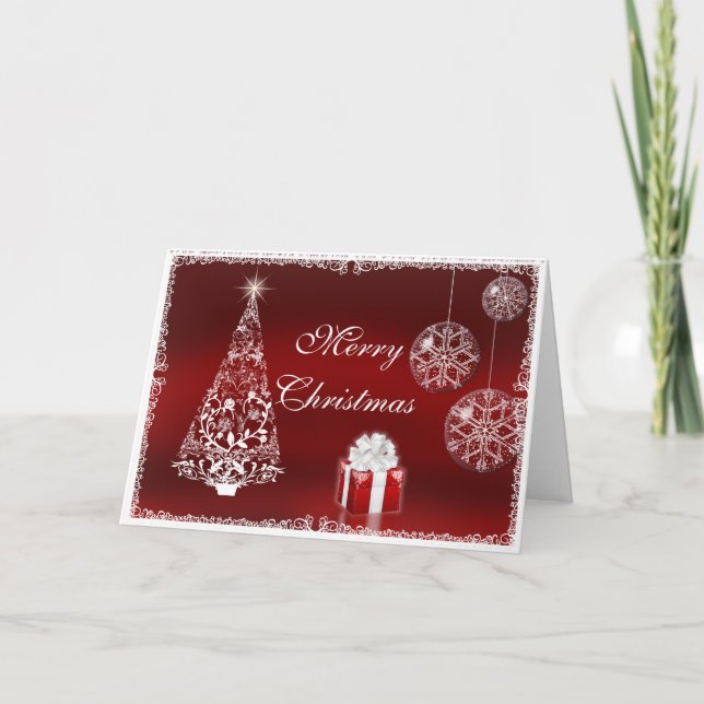 Cartão De Festividades Uma Mensagem de Natal Feliz Vintage (Frente)