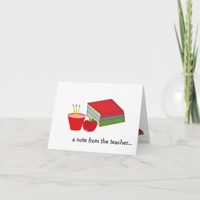 Cartão De Festividades Uma Nota Do Professor (Frente)