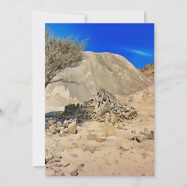 Cartão De Festividades Uma paisagem seca e árida (Frente)